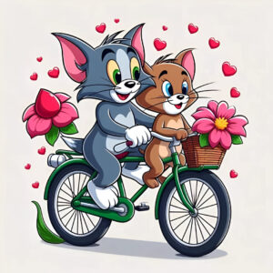 Tom and Jerry Heat Transfer Patch