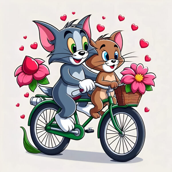 Tom and Jerry Heat Transfer Patch