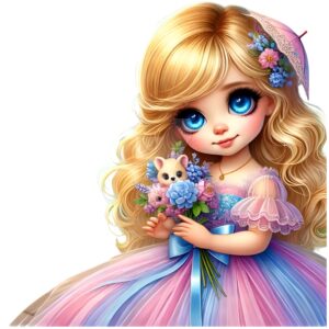 Doll Heat Transfer Patch for Girls