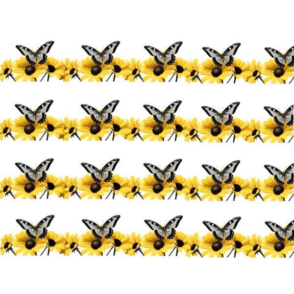 Sun Flower & Betterfly Heat Transfer Strip