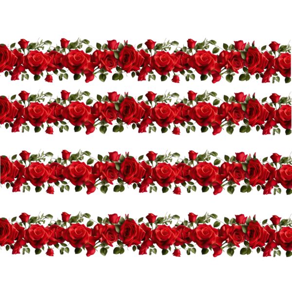 Red Rose Heat Transfer Strip