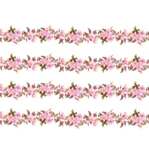 Pink Flower Heat Transfer Strip Patch