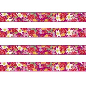 Flower Heat Transfer Strip Patch