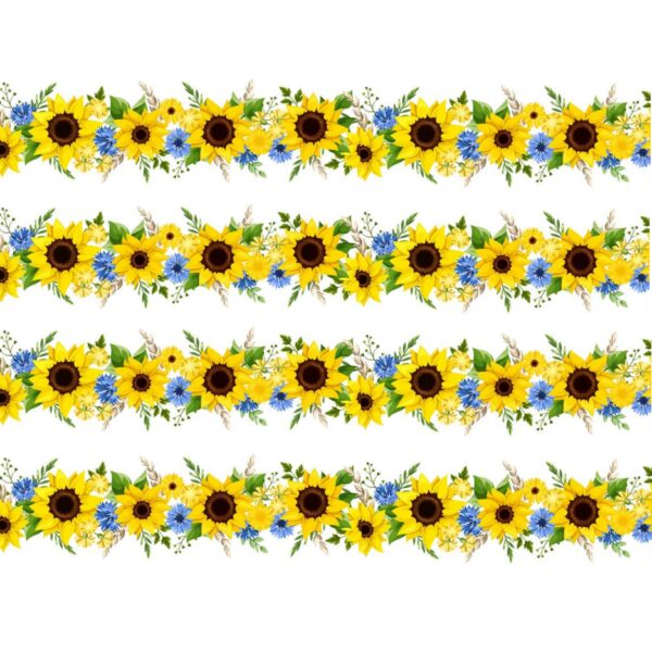 Sun Flower Heat Transfer Strip Patch