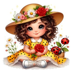 Yellow Doll Heat Transfer Patch