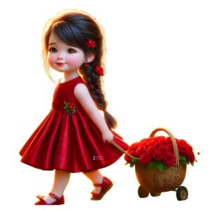 Red Doll Heat Transfer Patch