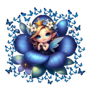 Blue Heat Transfer Patch for Girls