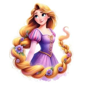 Rapunzel Doll Heat Transfer Patch