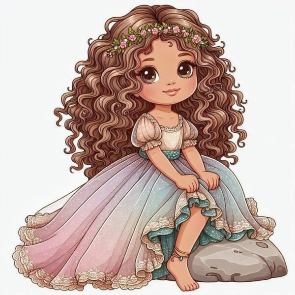 Heat Transfer Doll Patch for Girls