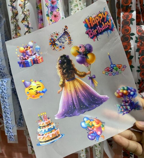 Heat Transfer Birthday Theme For Girl
