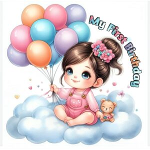 My Frist Birthday Patch for Girls