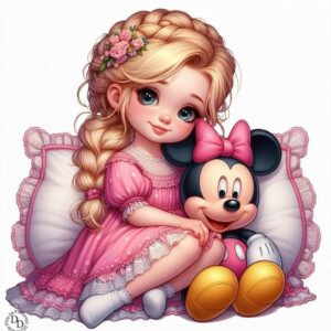 Heat Transfer Doll Patch for Girls