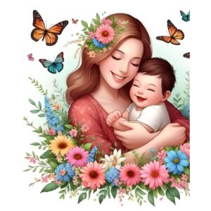 Mother & Son Heat Transfer Patch