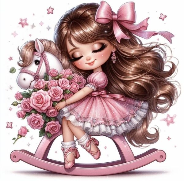 Doll Heat Transfer Patch for Girls