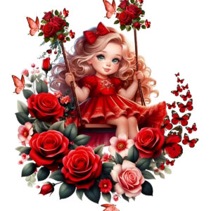 Red Doll Heat Transfer Patch