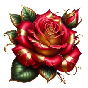 Big Size Red Rose Heat Transfer