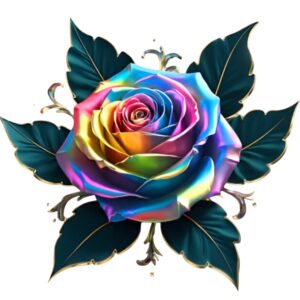 Multi Color Flower Heat Transfer Patch