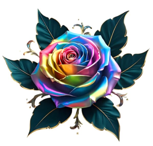 Multi Color Flower Heat Transfer Patch