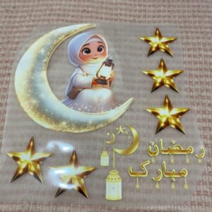 Eid Theme Heat Transfer Sticker for Girls