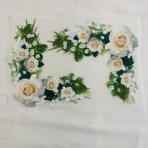 Corner Flower Heat Transfer Patch