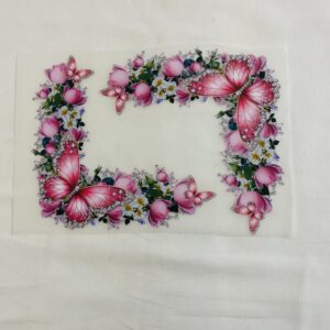 Corner Flower Heat Transfer Patch
