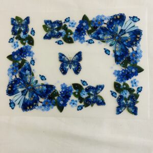 Corner Flower Heat Transfer Patch