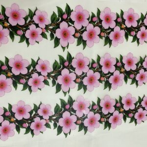 Pink Flower Heat Transfer Patch