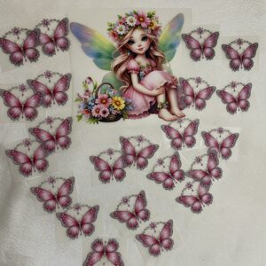 Best Butterfly & Doll Deal Heat Transfer Patch