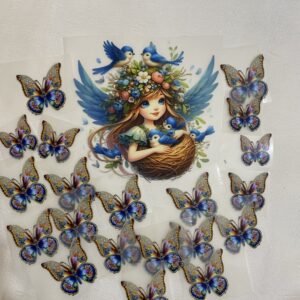 Best Butterfly & Doll Deal Heat Transfer Patch