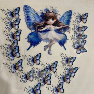 Best Butterfly & Doll Deal Heat Transfer Patch